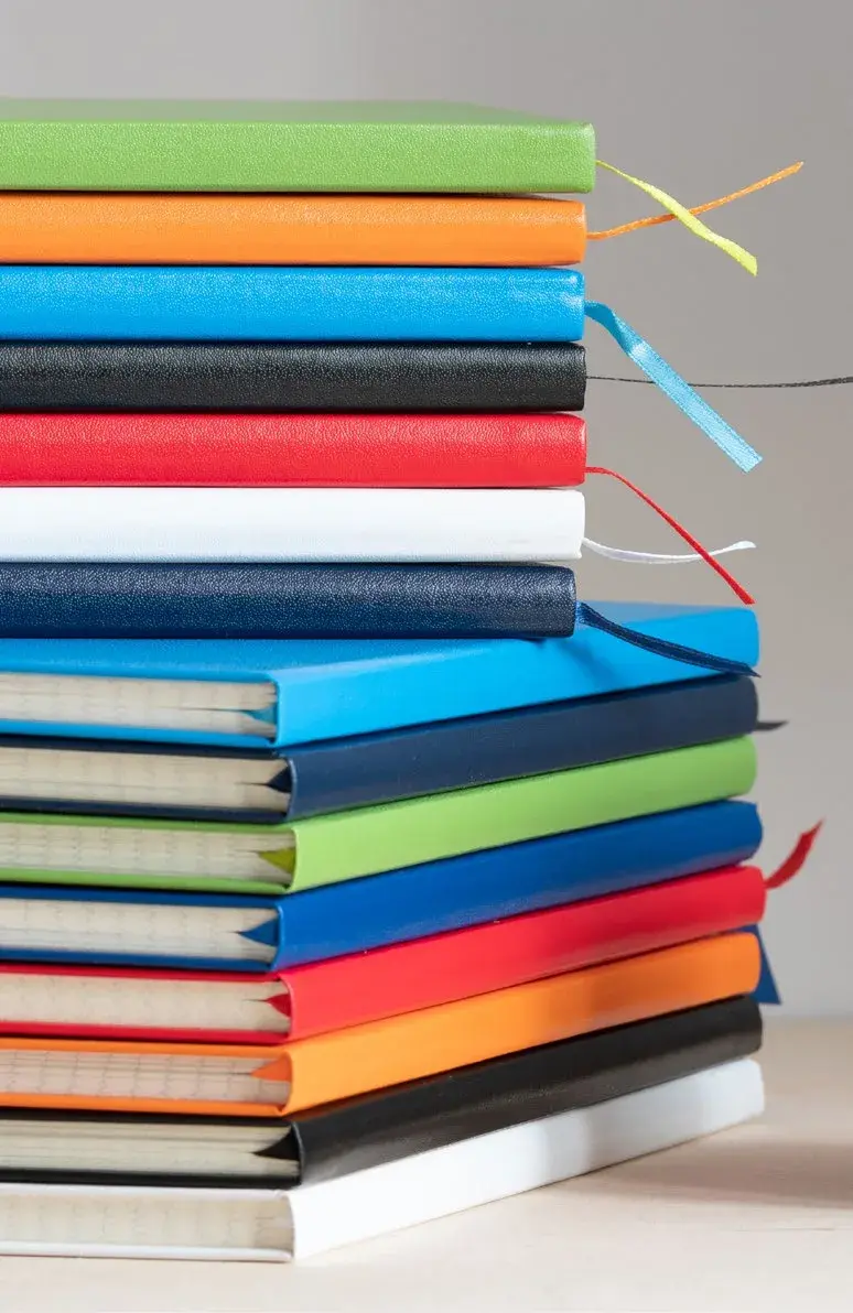 Agendă cu semn, copertă cartonată, semn textil