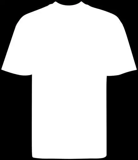 Tricou unisex, siluetă albă, guler rotund