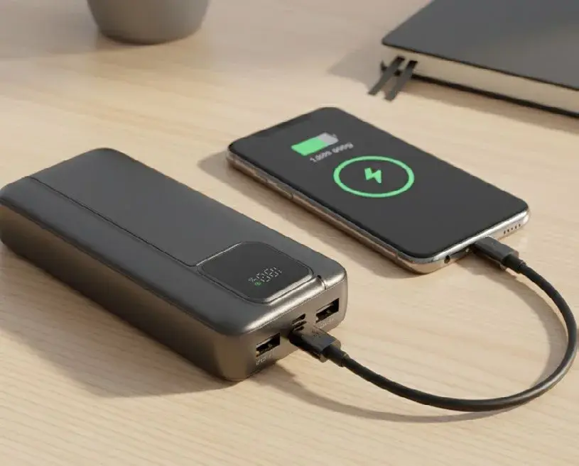 Powerbank cu afișaj, cifre pe față